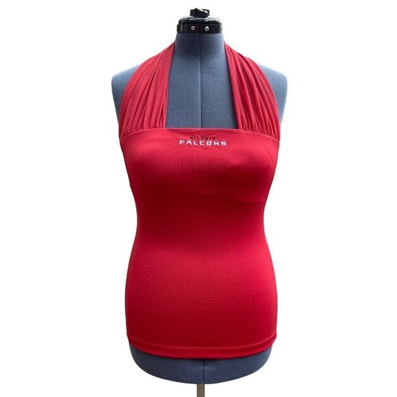 NFL / ALL SPORT COUTURE Womens Red Halter Stretch Top Large Atlantic Falcons NWT - Picture 16 of 16